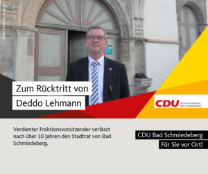 Zum Rücktritt von Deddo Lehmann aus dem Stadtrat
