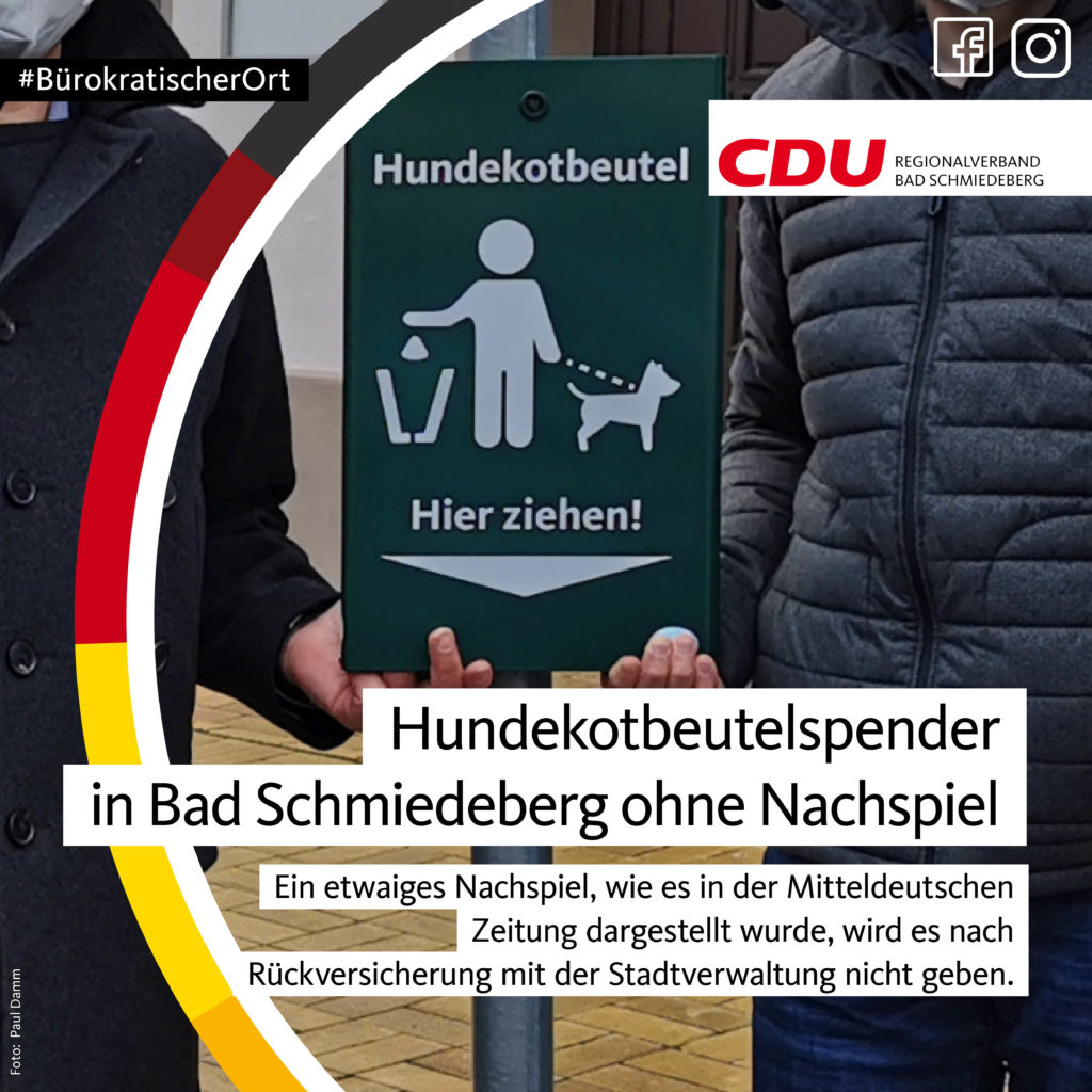 Hundekotbeutelspender in Bad Schmiedeberg ohne Nachspiel