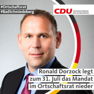 Mandatsniederlegung von Ronald Dorczok